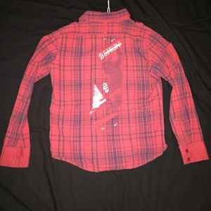 Guess Boys Plaid Shirt Size 12/14